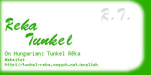 reka tunkel business card